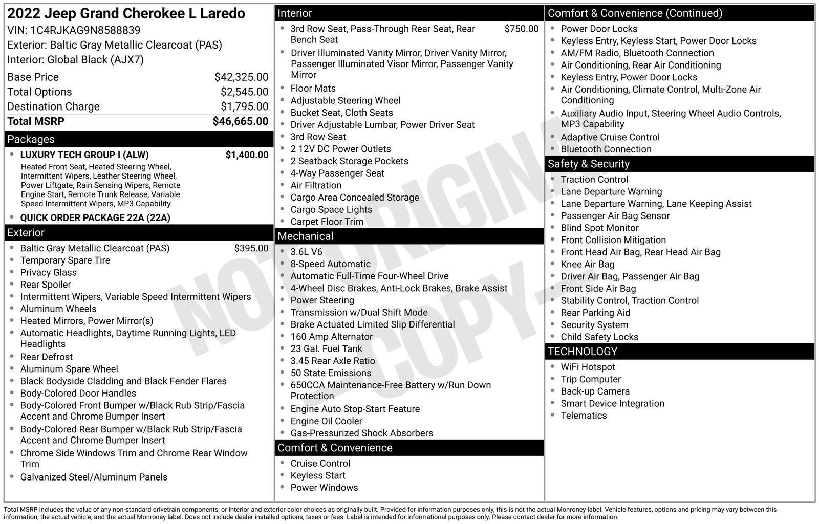 2022 Jeep Grand Cherokee L Laredo