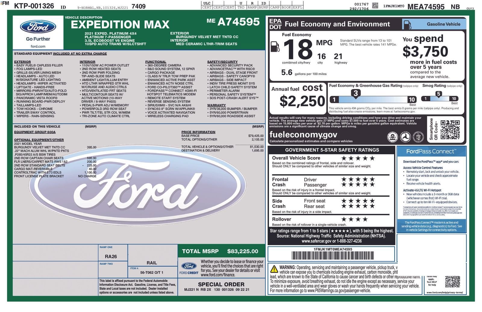 2021 Ford Expedition Platinum MAX