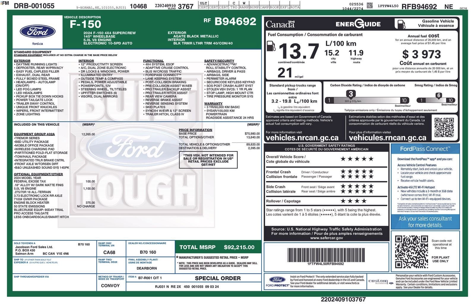 2024 Ford F-150 Tremor