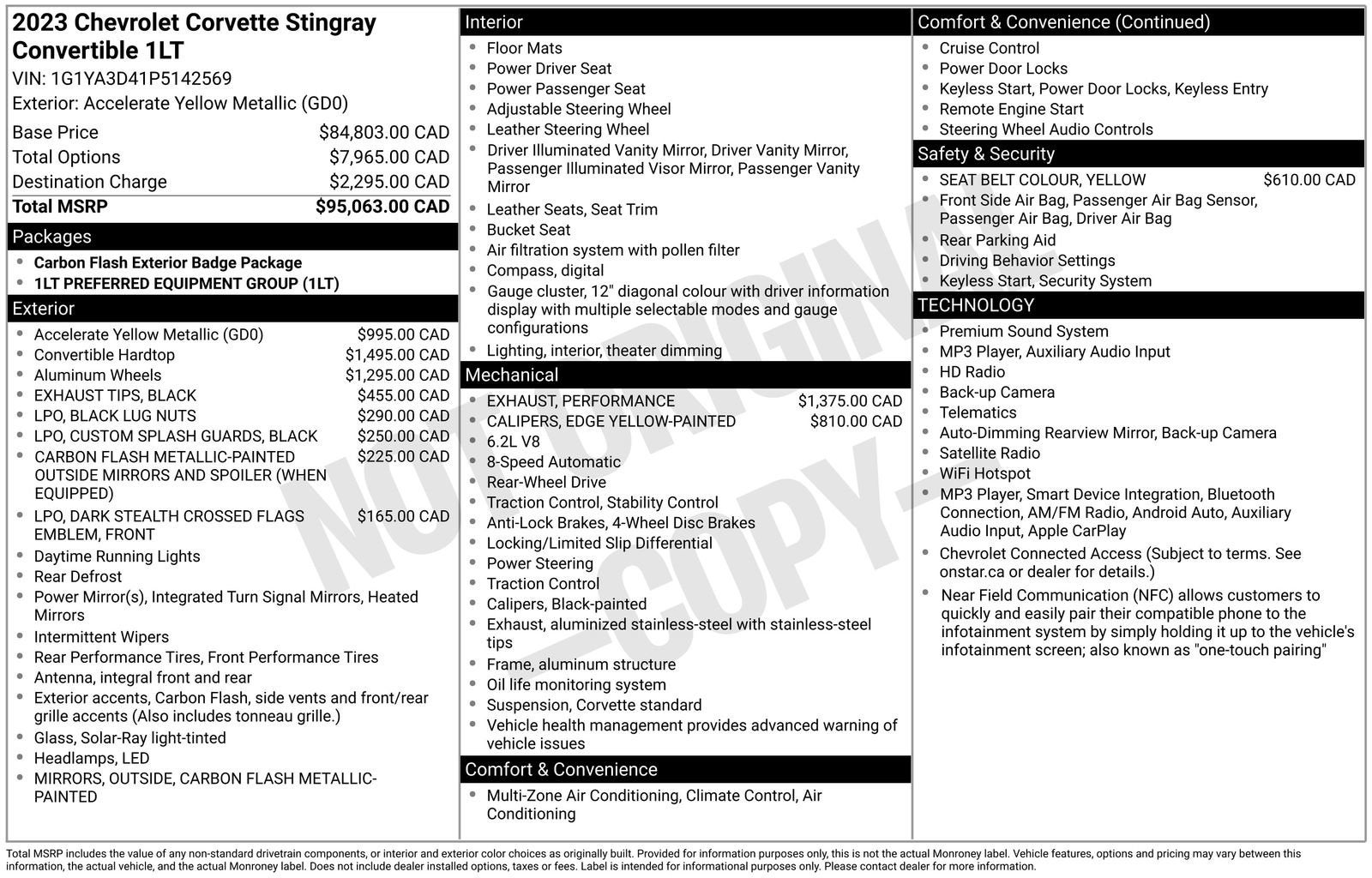 2023 Chevrolet Corvette Stingray 1LT
