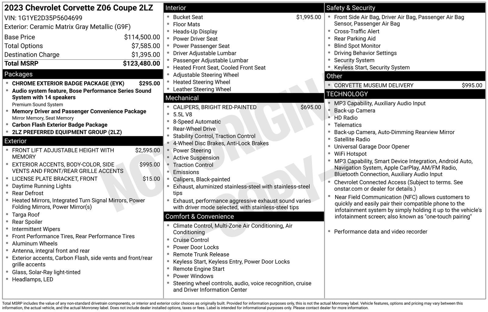 2023 Chevrolet Corvette Z06 2LZ