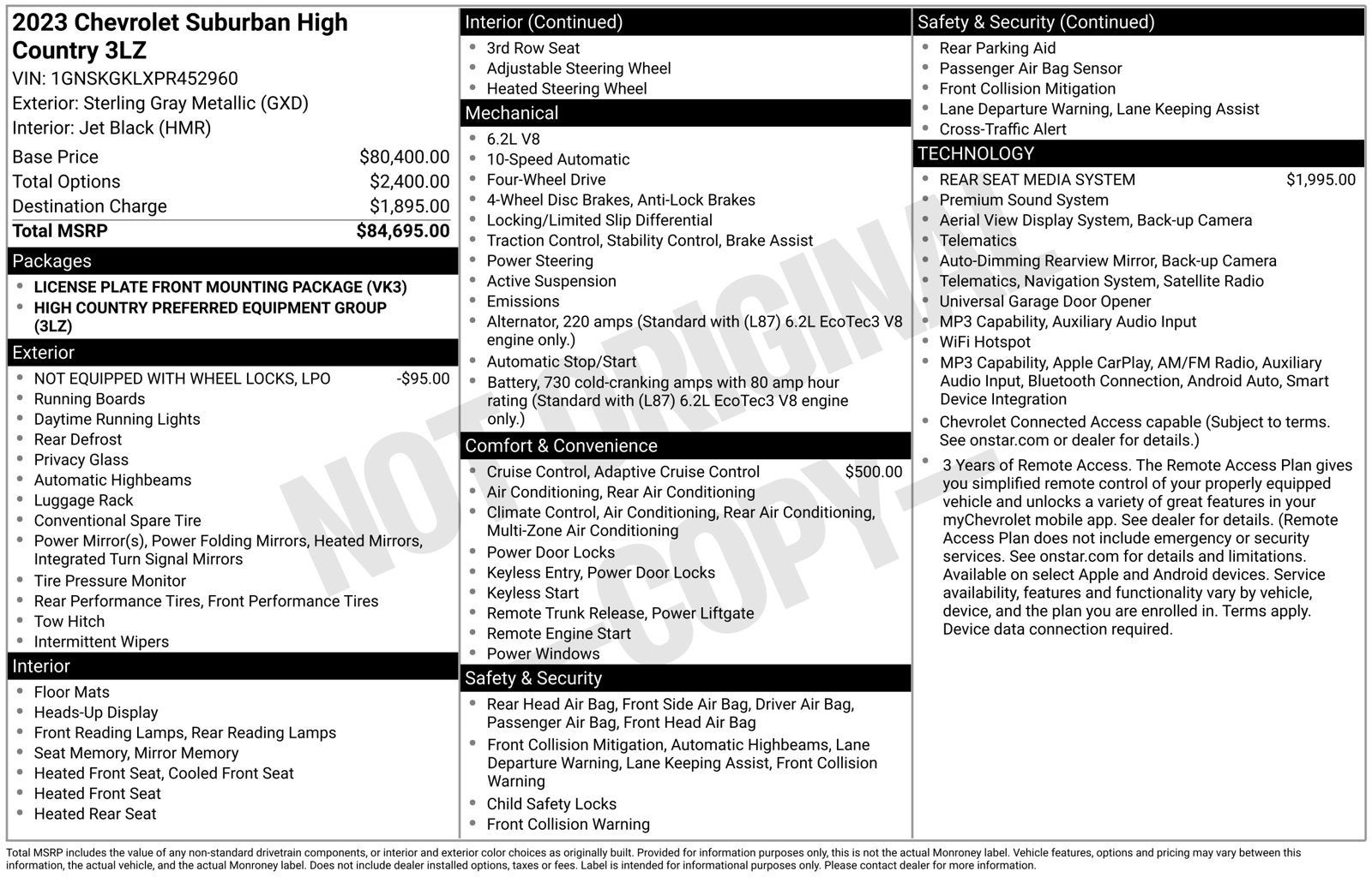 2023 Chevrolet Suburban High Country