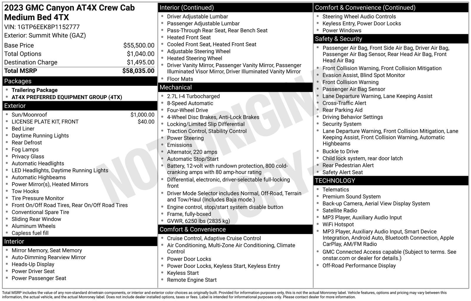2023 GMC Canyon 4WD AT4X