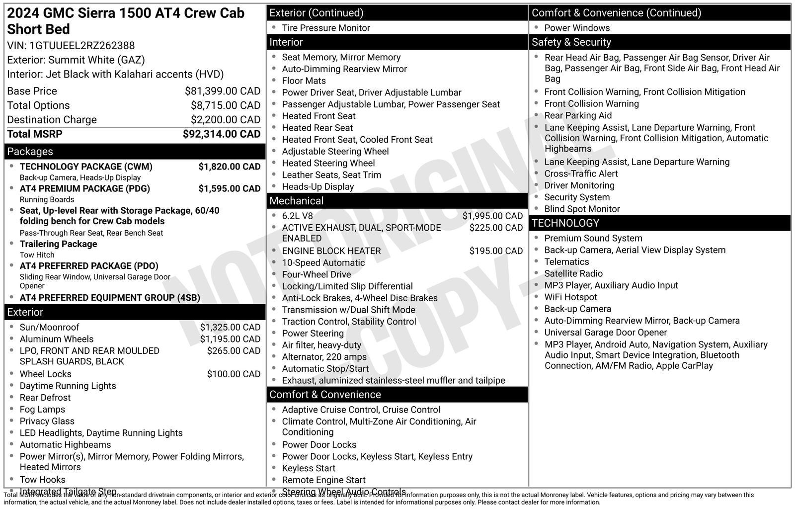 2024 GMC Sierra 1500 AT4