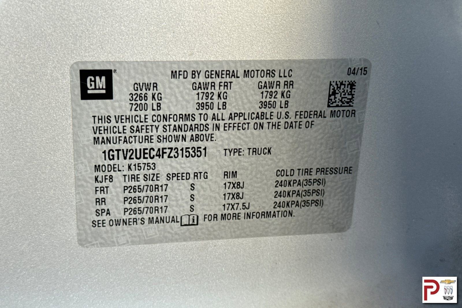 2015 GMC Sierra 1500 SLE
